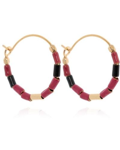 Isabel Marant Hoop Earrings, - Red