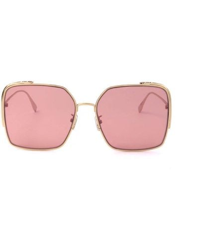 Fendi Baguette Square Frame Sunglasses - Pink