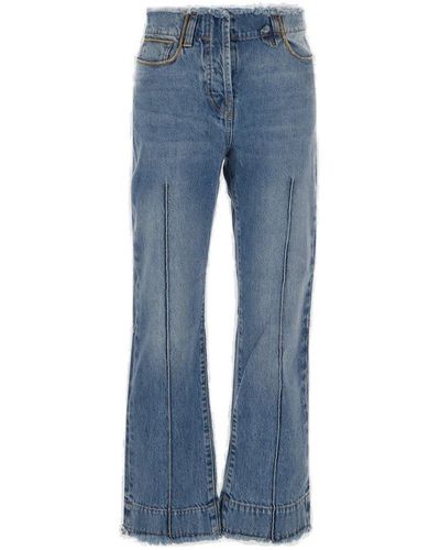 Jacquemus Frayed Cropped Jeans - Blue