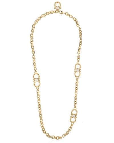 Ferragamo Gancini Chain-link Necklace - White