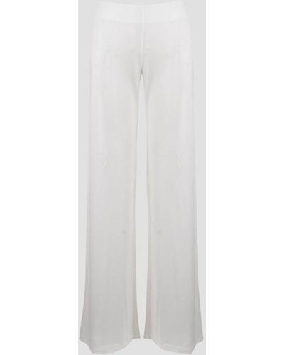 Alberta Ferretti Jersey Pants - White