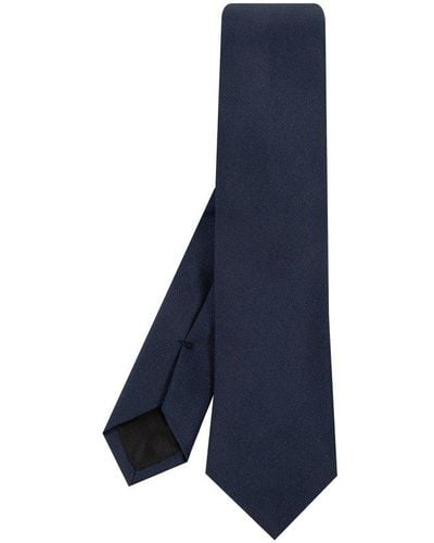 Givenchy Logo Embroidered Tie - Blue
