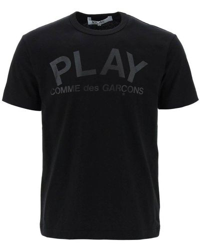 COMME DES GARÇONS PLAY Comme Des Garcons Play Logo Print T-Shirt - Black
