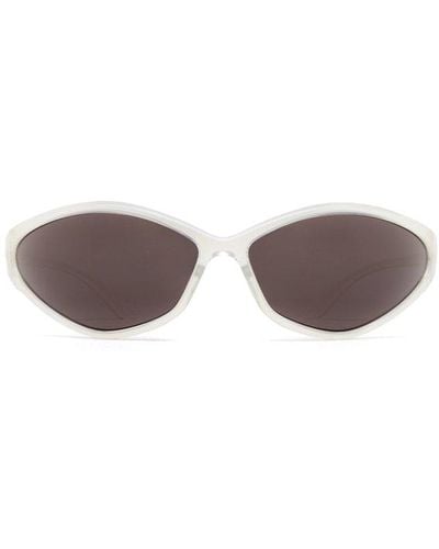Balenciaga 90s Oval Frame Sunglasses - White