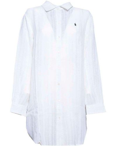 Polo Ralph Lauren Logo Detailed Sleeved Shirt - White