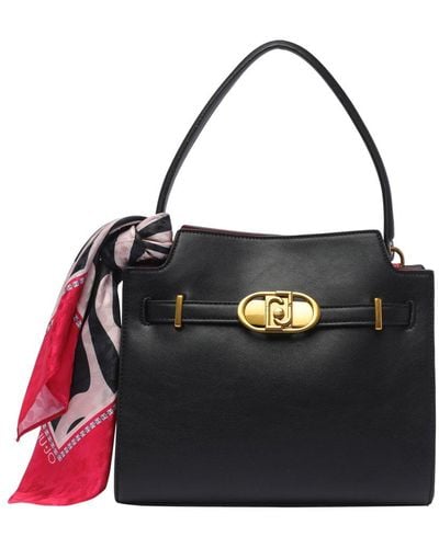 Liu Jo Medium Logo-buckled Top Handle Bag - Black
