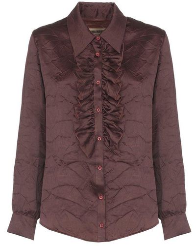 Uma Wang Shirt With Rouches - Red