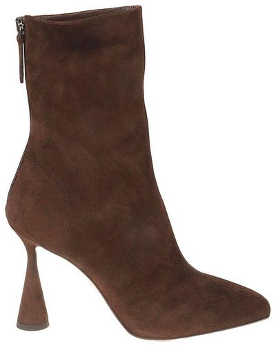 Aquazzura Amore High Heeled Ankle Boots - Brown