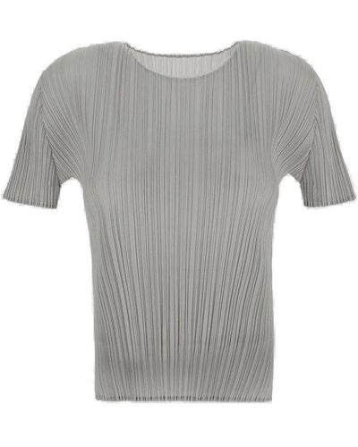 Pleats Please Issey Miyake Monthly Colours March T-shirt - Grey