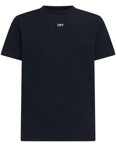 Off-White c/o Virgil Abloh Logo Printed Crewneck T-shirt - Black