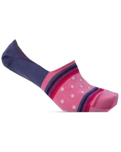 Paul Smith Patterned No-show Socks, - Pink