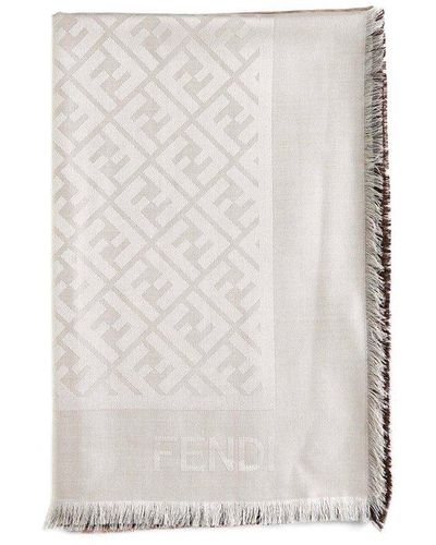 Fendi Ff Motif Scarf - White