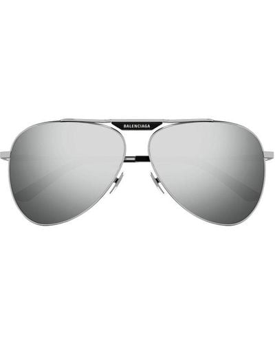 Balenciaga Aviator-framed Sunglasses - Grey