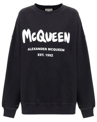 Alexander McQueen Graffiti Sweatshirt 500 - Black