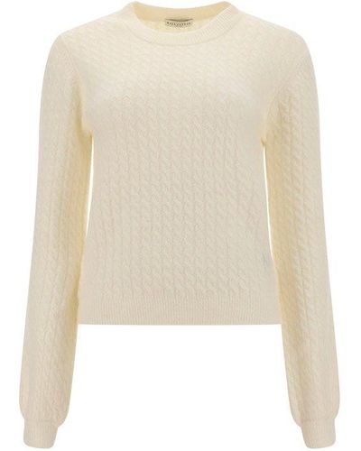Ballantyne Crewneck Knitted Sweater - Natural