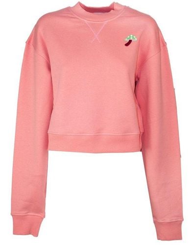 Sportmax Cherry Detail Sweatshirt - Pink