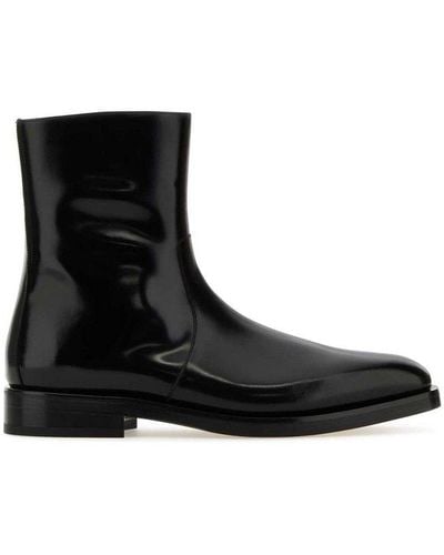 Ferragamo Side-zip Ankle Boots - Black