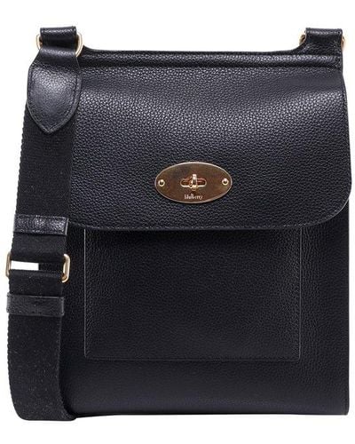 Mulberry Antony Foldover-top Shoulder Bag - Black
