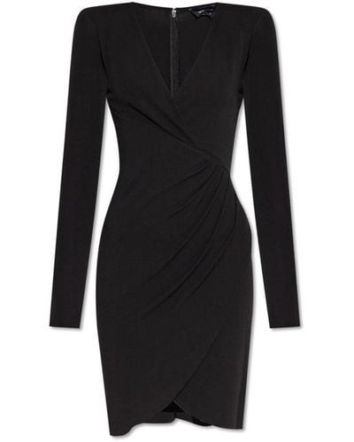 Emporio Armani Dress With V Neckline - Black
