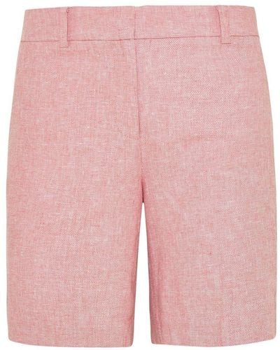Michael Kors Powder Pink Linen Blend Shorts