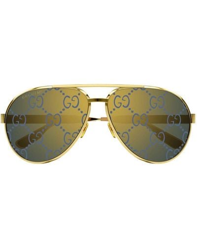 Gucci GG1513S Linea Lettering Sunglasses - Green