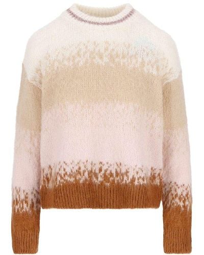 Mc2 Saint Barth Crewneck Long-sleeved Sweater - Natural