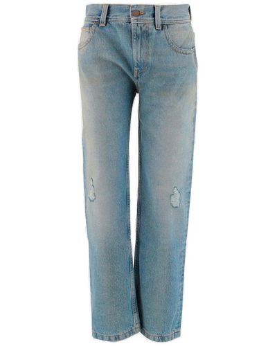 Palm Angels Cotton Denim Jeans - Blue