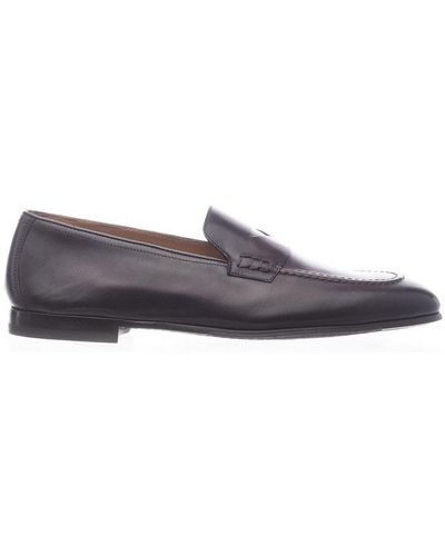 Doucal's Polished Slip-on Loafers - Brown