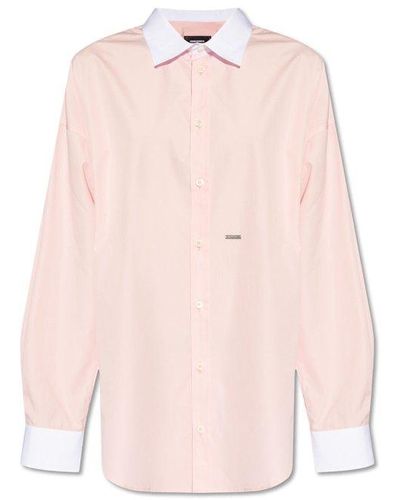 DSquared² Long-sleeved Button-up Shirt - Pink