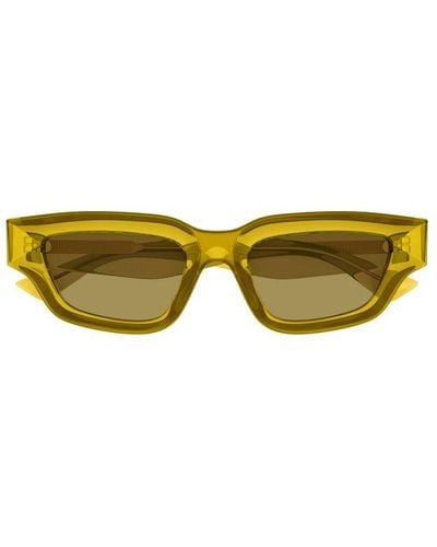 Bottega Veneta Rectangle Frame Sunglasses - Green