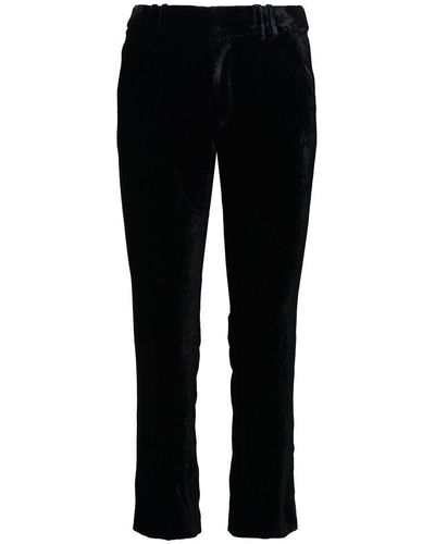 Balmain Velvet Trousers - Black