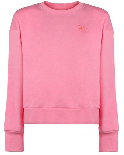adidas By Stella McCartney Logo Printed Crewneck Sweater - Pink
