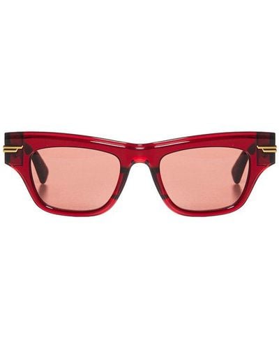 Bottega Veneta Square-frame Sunglasses - Red