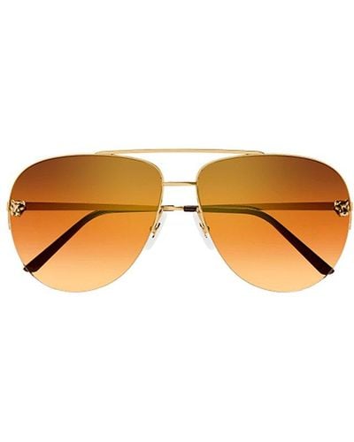 Cartier Aviator Frame Sunglasses - Orange