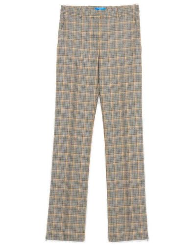 Nina Ricci Houndstooth Checked Tailored Trousers - Grey