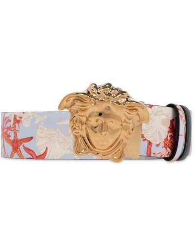 Versace Pattern-printed Double Sided Buckle Belt - Multicolor