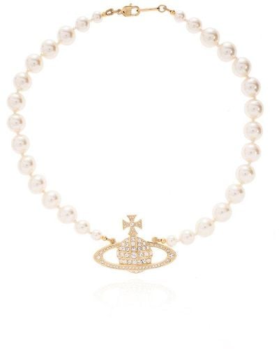 Vivienne Westwood Pearl Necklace, - White