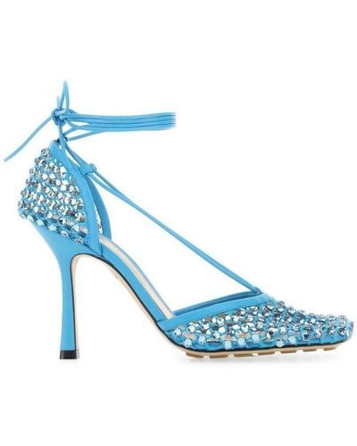 Bottega Veneta Blue 'sparkle Stretch' Court Shoes