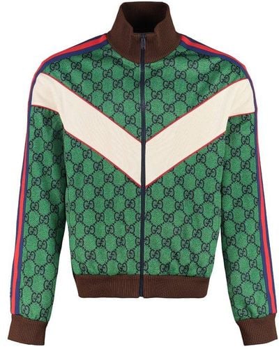 Gucci GG Web Zip Jacket - Green
