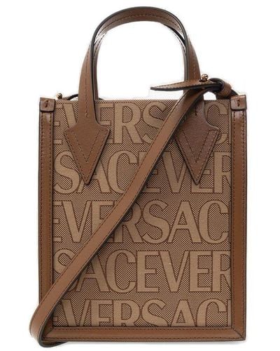 Versace Allover Mini Tote Bag - Brown