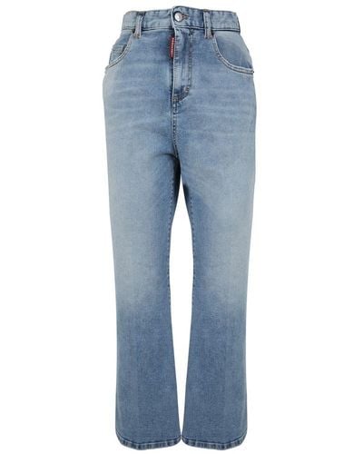DSquared² High Waisted Flared Jeans - Blue