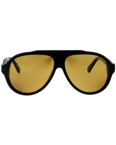 Moncler Aviator Frame Sunglasses - Black
