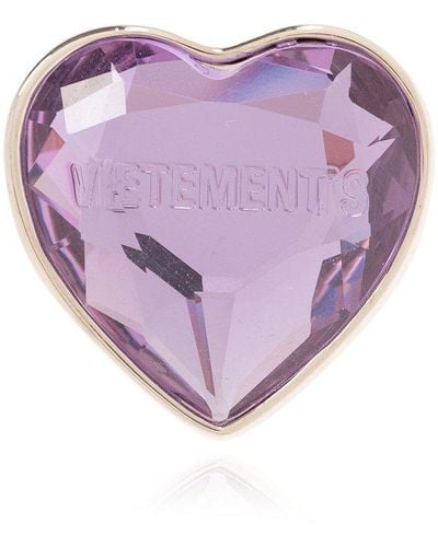 Vetements Heart-shaped Ring, - Purple