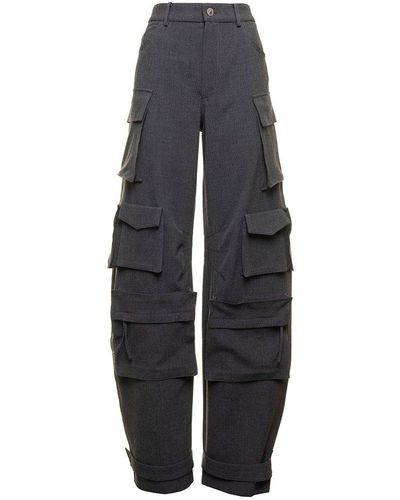 THE ATTICO Fern shell straight-leg cargo pants