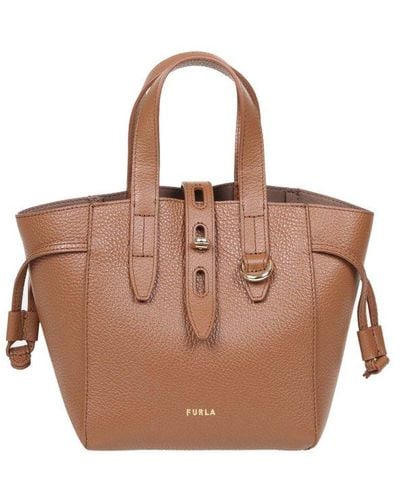 Furla Net Mini Top Handle Bag - Brown