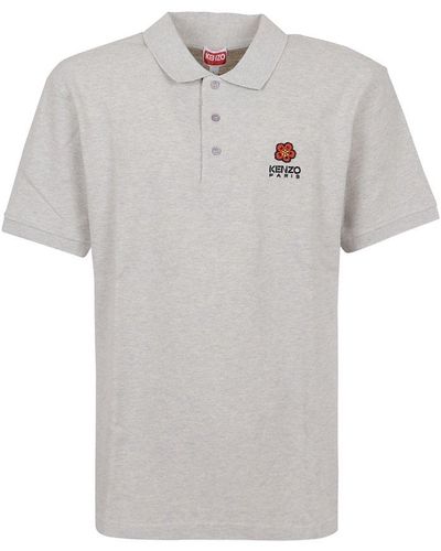 KENZO Crest Logo Classic Polo - Gray