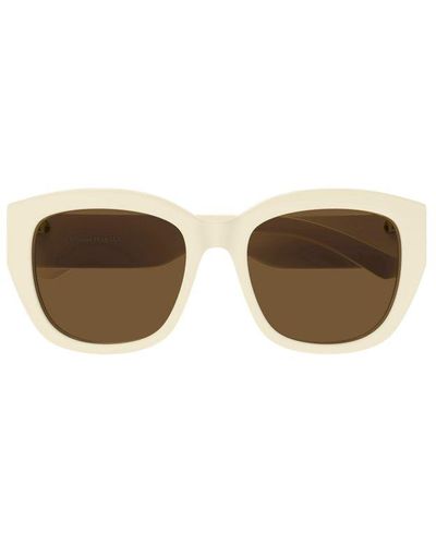 Alexander McQueen Square Frame Sunglasses - White