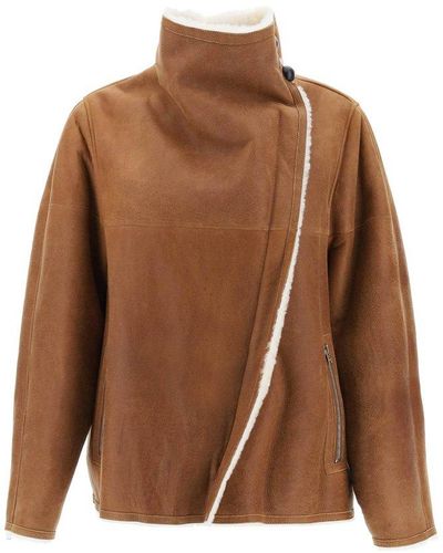 Isabel Marant 'abeliki' Shearling Jacket - Brown