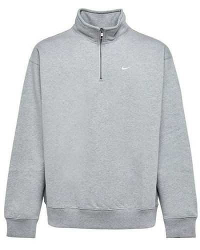 Nike Solo Swoosh Half-zip Sweatshirt - Grey