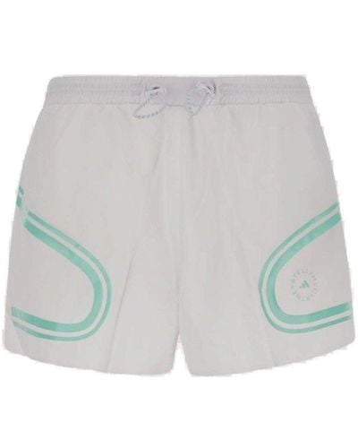 adidas By Stella McCartney Logo Print Shorts - White
